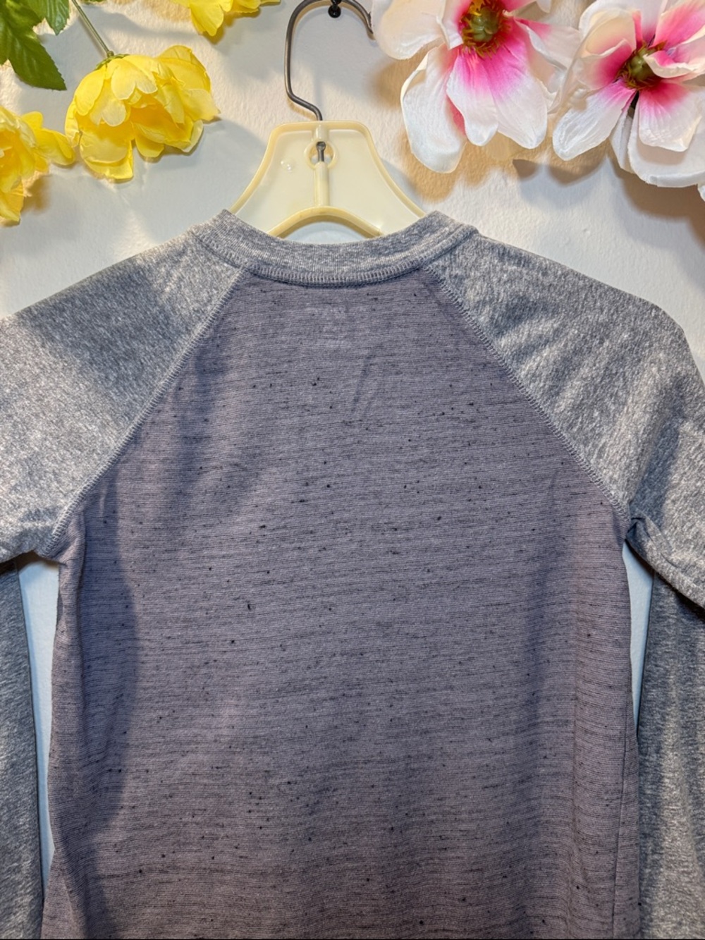 Cat & Jack Boys' Two-Tone Gray Henley Long Sleeve Shirt - Picture 4 of 10